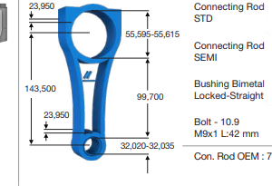 Nové ojnice Renault Nissan 2.0 dci 7701477831