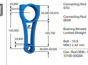 Nové ojnice Renault Nissan 2.0 dci 7701476577
